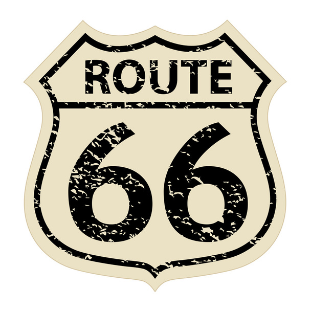 Vintage route 66 sign - Vector, Image
