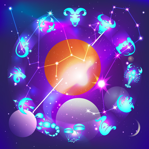 Horoscope circle - Vektor, Bild