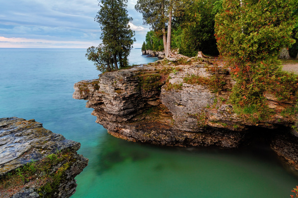 Rocky Cliffs at Cave Point - Photo, Image