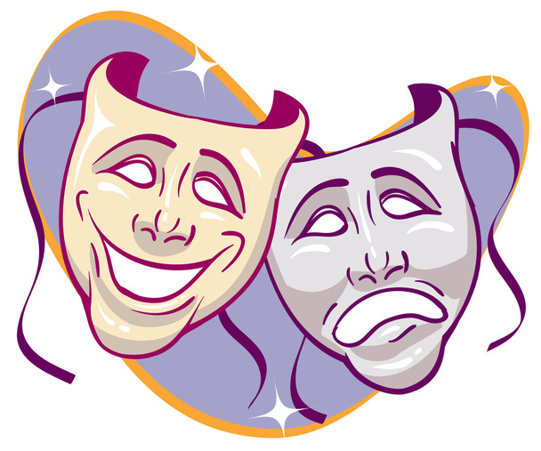 Drama Masks - Vector, Image