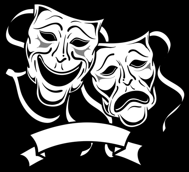 Драматические маски 2
 - Вектор,изображение