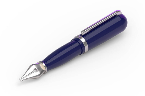 Pen isometric for writing on documents 3d render - Photo, image
