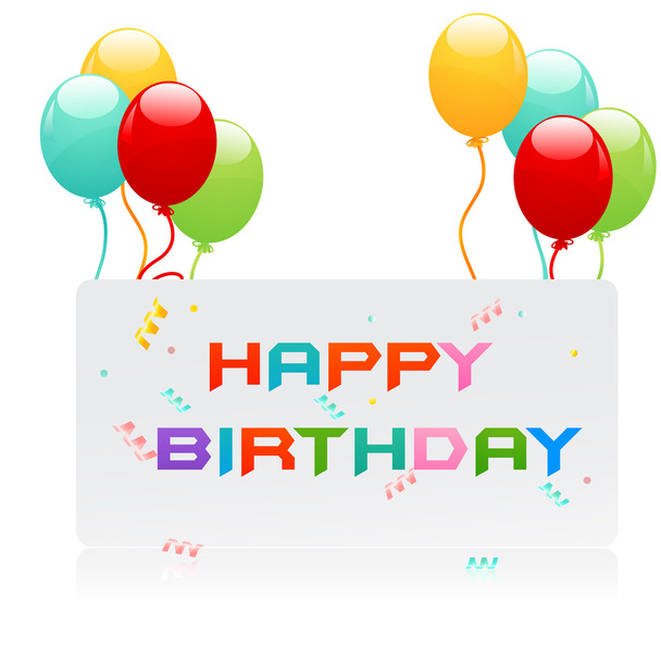 Открытка на день рождения с воздушными шарами - Фото, изображение