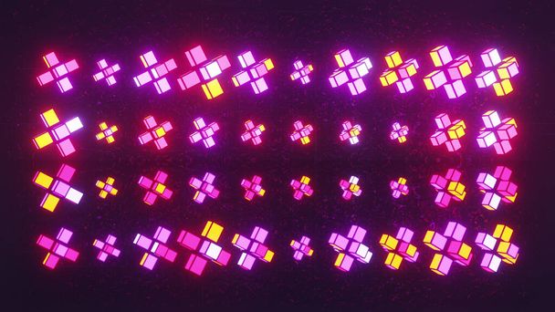 A closeup shot of purple lights on a dark background - Фото, изображение