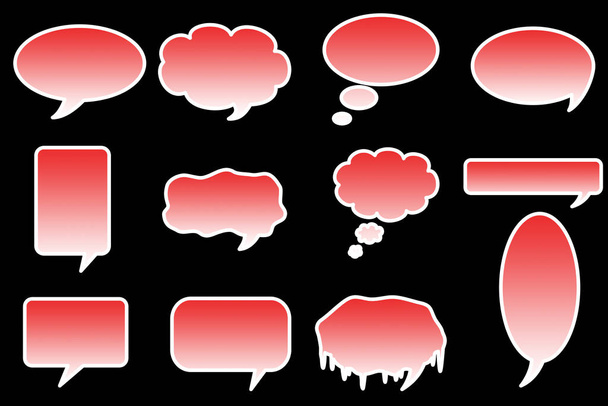 collection of empty speech bubbles illustration. - Photo, Image