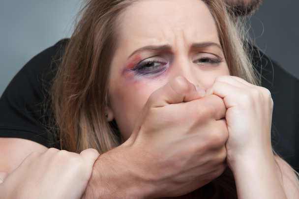 Violence of man against woman - Foto, Bild