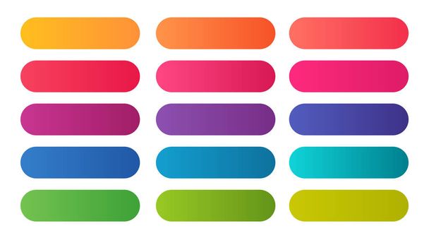 elegant colorful gradient shades big set - Vektör, Görsel