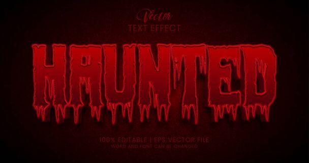 Haunted text, horror and scary text effect style - Vector, Image