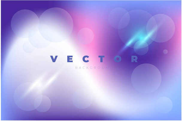 Minimalistic trendy vector wallpaper with light and bubbles and blurred purple and pink and white colors background - Wektor, obraz
