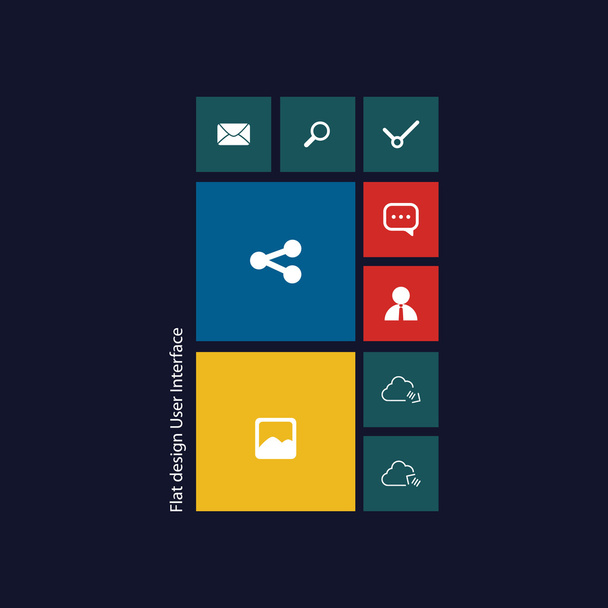 płaski kształt ikony interfejs graficzny użytkownika - Wektor, obraz