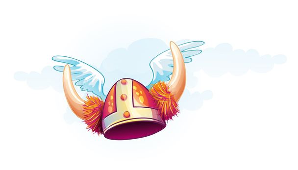 Шлем викингов
 - Вектор,изображение