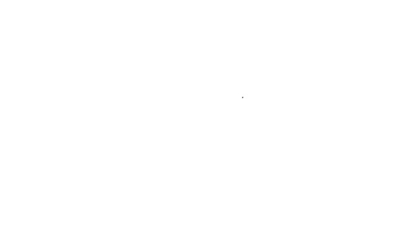 Schwarze Linie Wasserdichtes Symbol isoliert auf weißem Hintergrund. Wasserdichtes oder flüssiges Schutzkonzept. 4K Video Motion Grafik Animation - Filmmaterial, Video