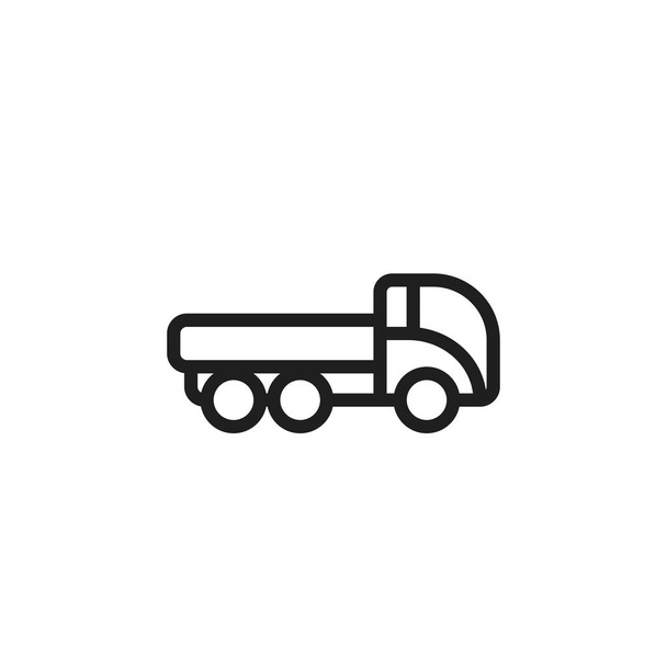 flatbed truck lijn pictogram. vrachtvervoersymbool. geïsoleerde vectorafbeelding in eenvoudige stijl - Vector, afbeelding