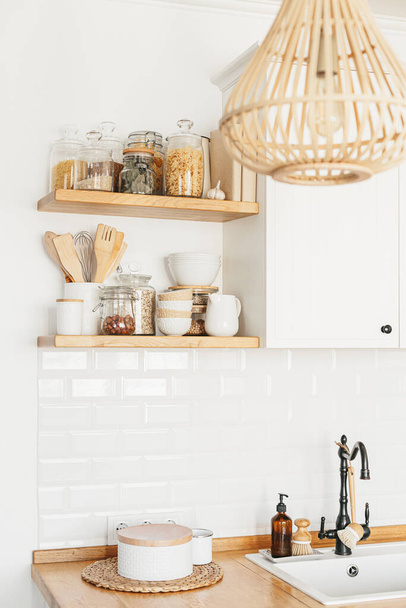 Eco friendly kitchen, zero waste home concept - Photo, Image