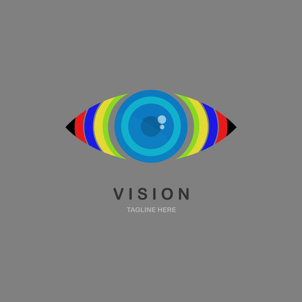Eye Logo design vector template. Colorful Eye Logo vision. - Vetor, Imagem