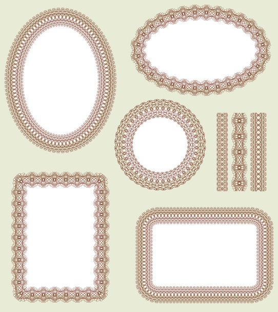 Frame set. Decorative vector elements - Vetor, Imagem