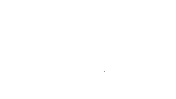 Icono de trenza de línea negra aislado sobre fondo blanco. Animación gráfica de vídeo 4K
 - Imágenes, Vídeo