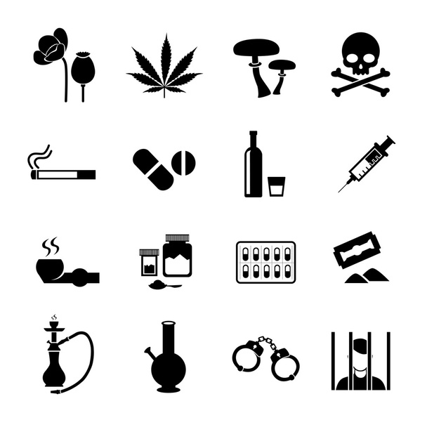 narcotische drugs pictogram - Vector, afbeelding
