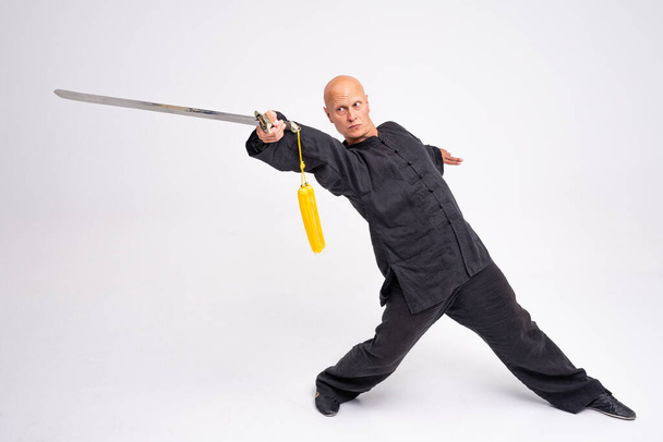 Wushu master v procesu výcviku - Fotografie, Obrázek
