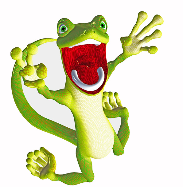 grappige gecko toon - Fotoğraf, Görsel