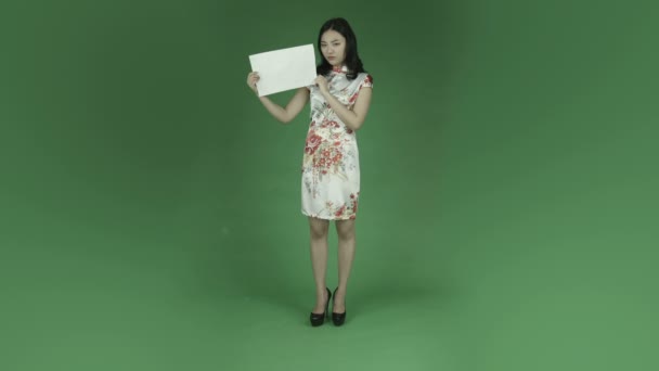 空白記号中国のドレスの女性 - 映像、動画