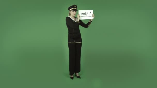 Air hostess need help - Footage, Video