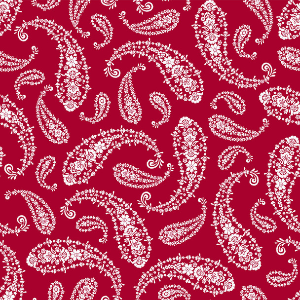Seamless na pattern of paisley material, - ベクター画像