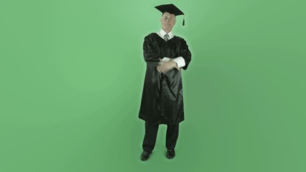 Homme diplômé confiant
 - Séquence, vidéo