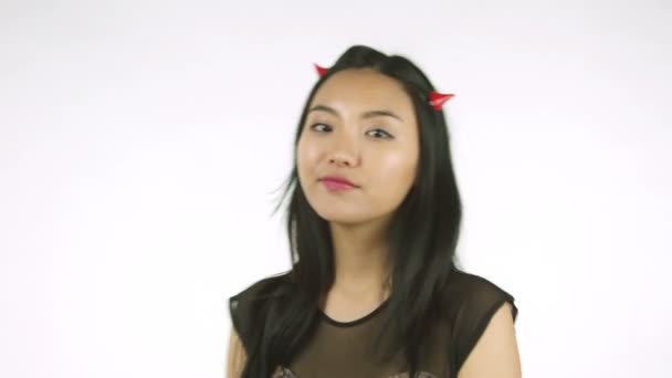 γυναίκα της Ασίας δαίμονας - Πλάνα, βίντεο