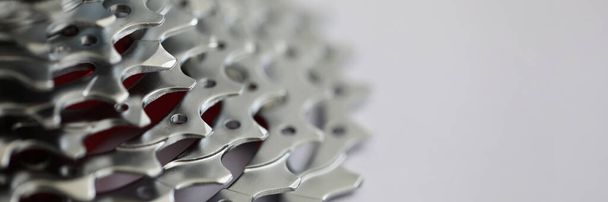 Bicycle roller chain. New cassette for rear wheel of bike - Photo, Image