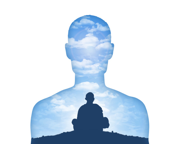 az ember-meditáció - Fotó, kép