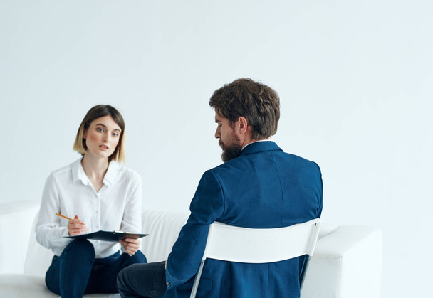 muž a žena rozhovor pracovní psychologie - Fotografie, Obrázek