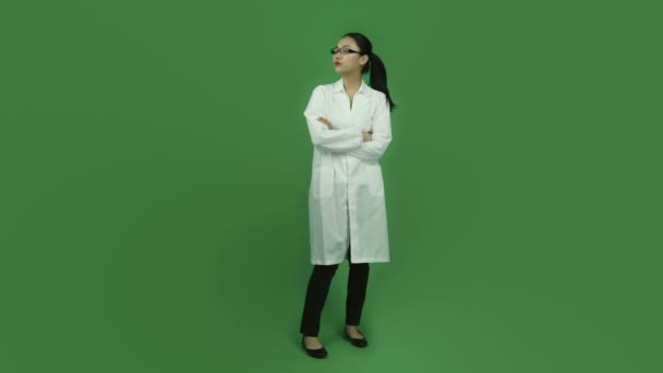 Asian girl scientist is upset - Footage, Video
