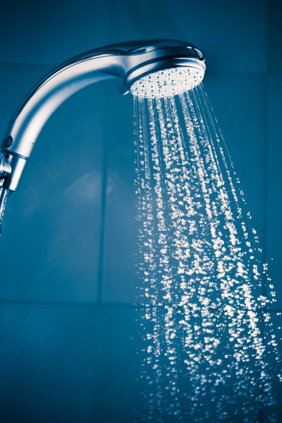 refreshing shower with water stream - Photo, Image