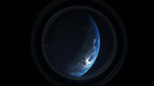 Θέα στη Γη από το παράθυρο του διαστημικού σταθμού. Στοιχεία αυτής της εικόνας που παρέχονται από τη NASA - Πλάνα, βίντεο