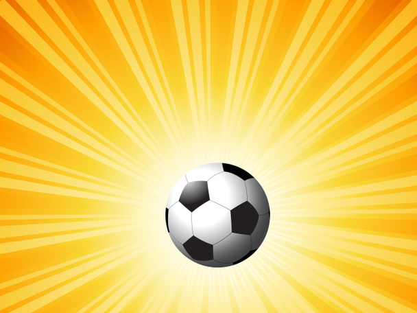 Football on starburst - Foto, Imagen