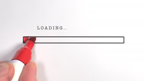 Le stylo rouge comme indicateur de la barre de progression - Séquence, vidéo