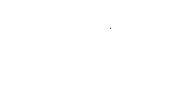 Linha preta Resultados e tabelas de pé quadro de pontuação campeonato ícone de suporte de torneio isolado no fundo branco. Animação gráfica em movimento de vídeo 4K - Filmagem, Vídeo