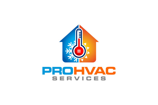 Illustratie grafische vector van sanitair, verwarming en koeling dienst Logo Design template - Vector, afbeelding