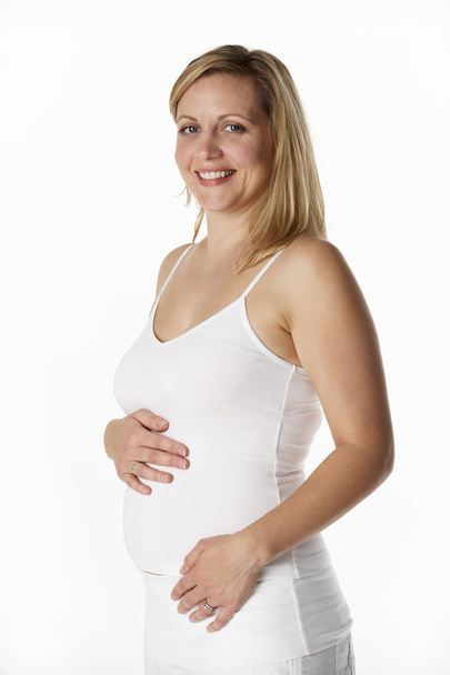 Pregnant Woman Wearing White - Foto, Bild