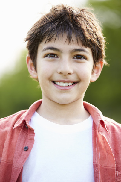Portrait Of Smiling Hispanic Boy In Countryside - Foto, imagen