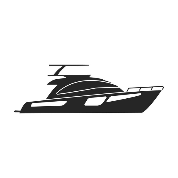 Вітрильна яхта Векторна іконка. Чорний вектор ізольовано на білому фоні вітрильна яхта
. - Вектор, зображення