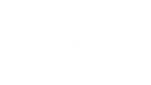 Fekete vonal Fogászati Explorer scaler fogak ikon elszigetelt fehér háttér. 4K Videó mozgás grafikus animáció - Felvétel, videó