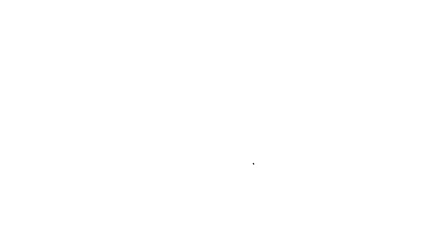 Μαύρη γραμμή Στήθος συρταριών εικονίδιο που απομονώνεται σε λευκό φόντο. 4K Γραφική κίνηση κίνησης βίντεο - Πλάνα, βίντεο