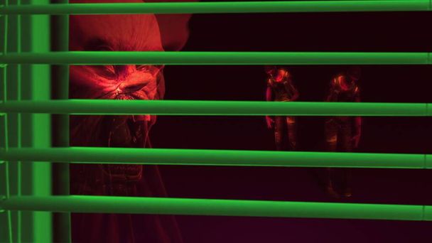 3D иллюстрация - Зомби ужасов со страшными эффектами - Фото, изображение