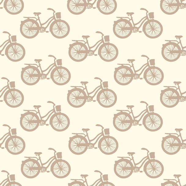 Seamless pattern with colorful vintage bicycles - Vektor, obrázek