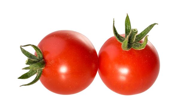 Beyaz arkaplan kırpma yolunda domates kirazı izole edildi - Fotoğraf, Görsel