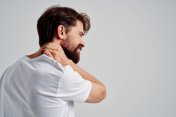 dor no pescoço problemas de saúde massagem terapia tratamento estúdio - Foto, Imagem