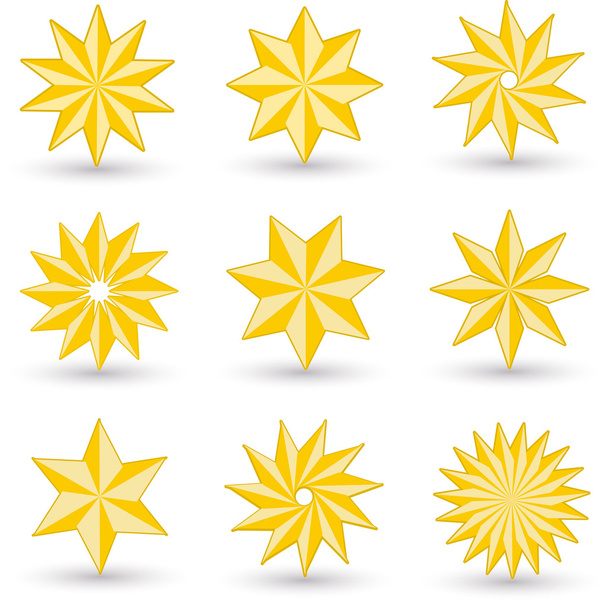 gouden ster pictogrammen - Foto, afbeelding