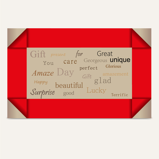 Вектор подарункової картки червоні смужки
 - Вектор, зображення